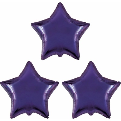 FLEXMETAL Balón fóliový – hviezda, fialová, 45 cm