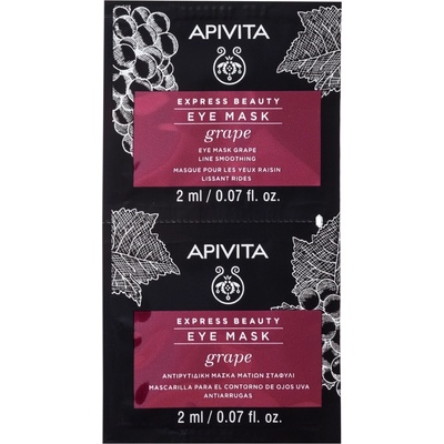 APIVITA Express Beauty Маска за околоочен контур, грозде, 2 x 2 ml
