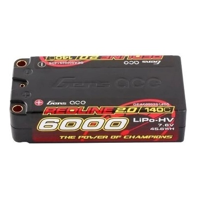GensAce Redline 2.0 Shorty 2S HV 7.6V-140C-6000 96x47x25mm 220g