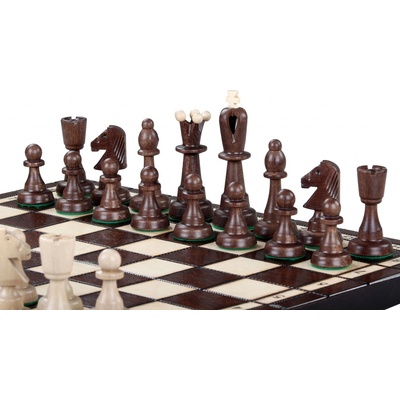 Dřevěné šachy ACE hnedé
