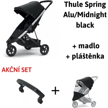Thule Spring Aluminium Midnight Black 2022 + madlo + pláštenka