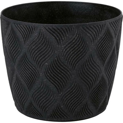 KVĚTINÁČ FLOW PETIT ECO WOOD 230MM HLUBOKÝ ČERNÝ*1894