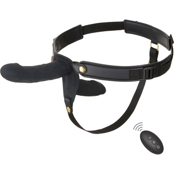 Hidden Desire Inferno Double Vibrating Pleasure Penis Strapon 14cm Black