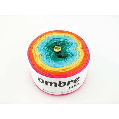 MILA Příze OMBRE Classic 1200m/3nitky M019R - Lolipop II.