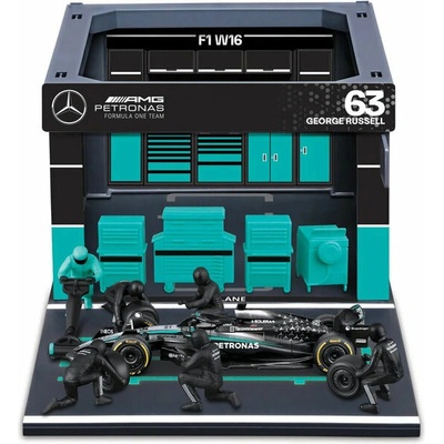 Bburago Mercedes-AMG Petronas W16 (2025) 1:43 #63 Russell (Pit Pass Set) (112418-38458-63)