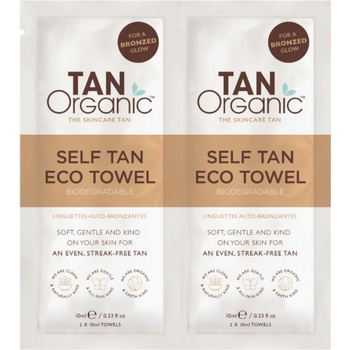 Tan Organic Samoopalovací ekologické ubrousky (Self Tan Eco Towel) 2 x 10 ml