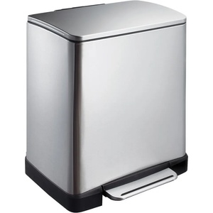 EKO 10 + 9 л. кош за отпадъци цвят матиран инокс ЕКО от серия e-cube (eko926819matts/s)