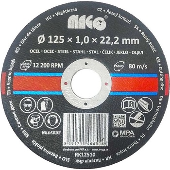 Magg Řezný kotouč 125 x 1 x 22,2 mm RK12510