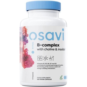 Osavi B-Complex with Choline & Inositol, 120 капсули, Osavi