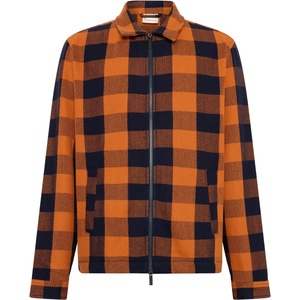 KnowledgeCotton Apparel Мъжка риза с копчета KnowledgeCotton Apparel Checkered Heavy Flannel Overshirt Shirt - Navy Check - размер XL (033-2923-0214)