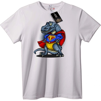NOONEBRAND Тениска Супер Дино Т-Рекс - XL, White