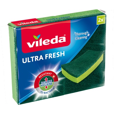 Vileda ГЪБА ДОМАКИНСКА vileda ultra fresh 2бр АНТИКАКТЕРИАЛНА (155641)