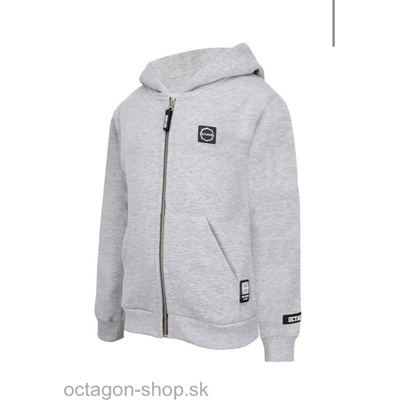 Malé Logo s kapucňou zip detská šedá