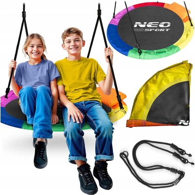 Neo-Sport Záhradná hojdačka bocianie hniezdo Swingo 100cm dúhová