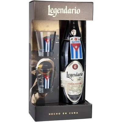 Legendario Elixir De Cuba 7y 34% 0,7 l (dárkové balení 2 sklenice)