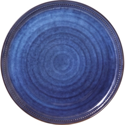 Clay Keramický mělký talíř Marine ø 28 cm – s modrým dekorem