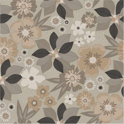 Obrus PVC 3581406, metráž, 20 m x 140 cm, retro florálny vzor, IMPOL TRADE