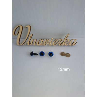 Čierno modre Oči s Pojistkou 12mm