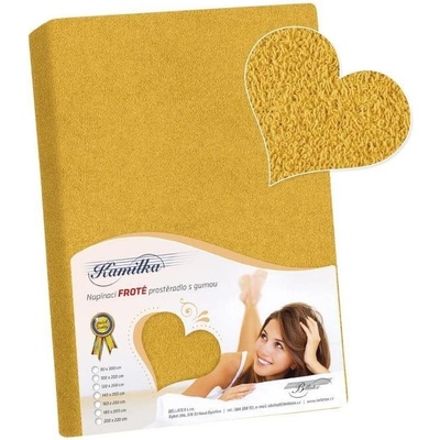 Bellatex Froté prostěradlo hořčicové 100x200
