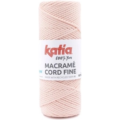 MACRAME CORD FINE 2,5mm Katia Farby MACRAME CORD FINE: 217 svetlá lososová - VÝPREDAJ