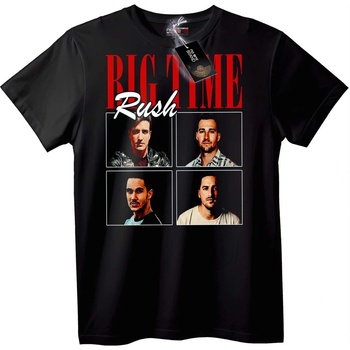 NOONEBRAND Бандата Big Time Rush Тениска - 2XL, White