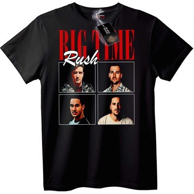 NOONEBRAND Бандата Big Time Rush Тениска - 2XL, White