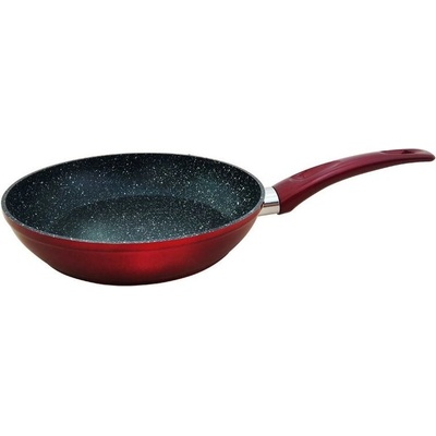 Elekom Елеком Дълбок тиган ЕК-225 r, 22 см, Мраморно незалепващо покритие, Индукционно дъно (ЕК-225 r)