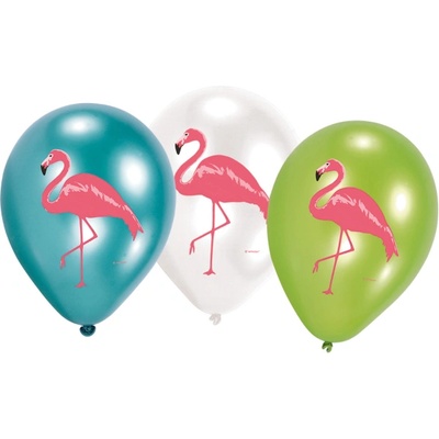 Amscan Комплект латексови балони Фламинго 6 бр