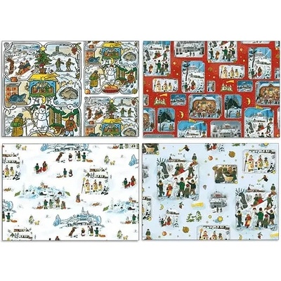 Baliaci papier Vianočná Ladovská zima 100 x70 cm - 2 ks