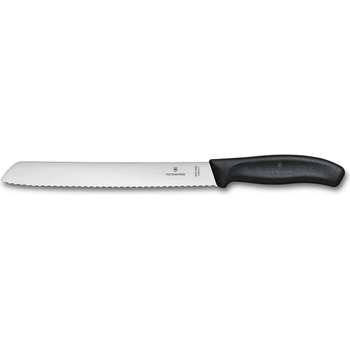 Victorinox Кухненски нож Victorinox SwissClassic, за хляб, 21 см, неръждаема стомана, черен (6.8633.21B)