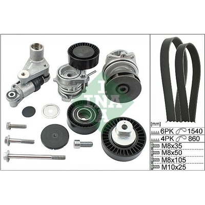 Vodní pumpa + klínový žebrový řemen Schaeffler INA 529 0053 30