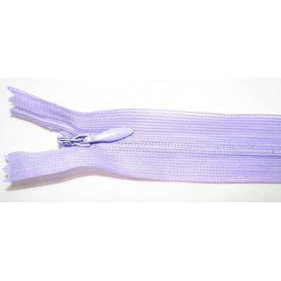 Zips krytý nedeliteľný 35cm fialová