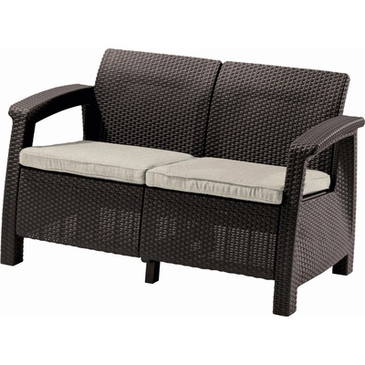 KETER CORFU LOVE SEAT hnedá/béžová 17197359