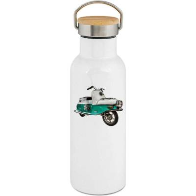 123TRIKO termoska ČZ 175 Čezeta, zelenomodrá, V10 500 ml motorka