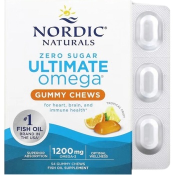 Nordic Naturals Ultimate Omega Gummy Chews 1200 mg [54 желирани бонбони] Тропически пунш