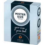 MISTER SIZE - тънък презерватив - 57мм - 3 броя - lovesexshop