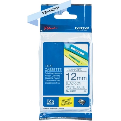 páska BROTHER TZeMQ531 čierne písmo, pastelová modrá páska Tape (12mm) (TZEMQ531)