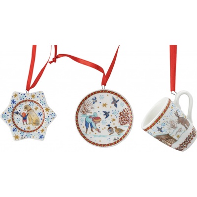 Rosenthal Vánoční set 3 porcelánové mini ozdoby Vánoční dárky Ø 6 cm – Hledejceny.cz