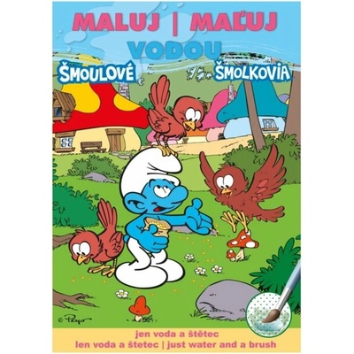 Omaľovánka A5 Maľuj vodou Šmolkovia