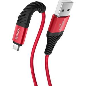 hoco. X38 MicroUSB кабел червено-черен 1 м (HC710550) (HC710550)