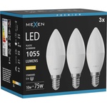 Mexen Nova 3x LED крушка E14, C37, 10W, Топла - 3000K, 1055 lm - L102-E14-1030-01x03 (L102-E14-1030-01x03)