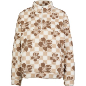 Roxy Дамски поларен пуловер Roxy Women's Jive Talking Bonded Fleece jumper - Egret Hibi Square - размер XXL (105-6960-0116)