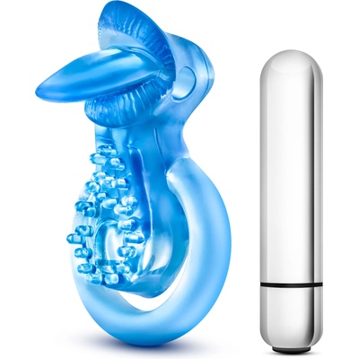 Blush Stay Hard Vibrating Tongue Ring Blue