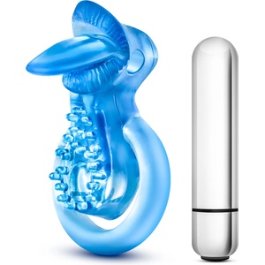 Blush Stay Hard Vibrating Tongue Ring Blue
