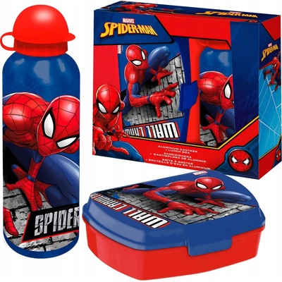Kids Licensing Set box na desiatu + fľaša Spiderman