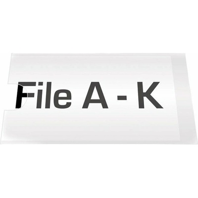 Office kapsa na hřbetní štítek pořadače, 75 x 150 mm, s papír. štítkem, trans