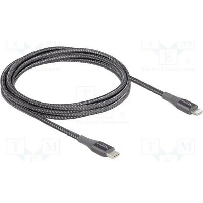 Delock 86632 USB 2.0 vidlice Apple Lightning,USB C vidlice 2m šedý