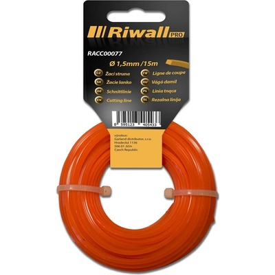 Riwall PRO Žací struna pr. 1,5mm, délka 15m, čtvercový průřez
