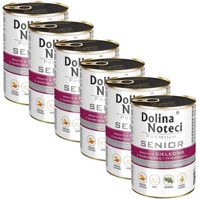 Dolina Noteci Premium Senior teľacie mrkva a tymián 6 x 400 g