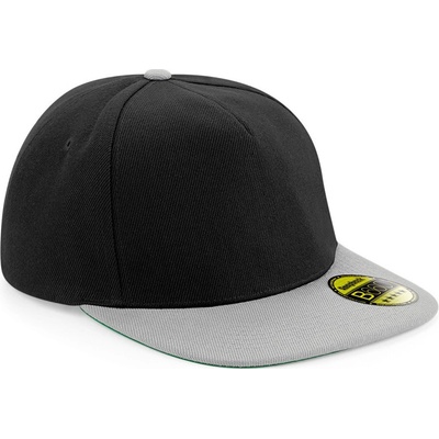 Beechfield B 660 s rovným kšiltem 5 panelová COT53066098199-black/grey Černá/šedá